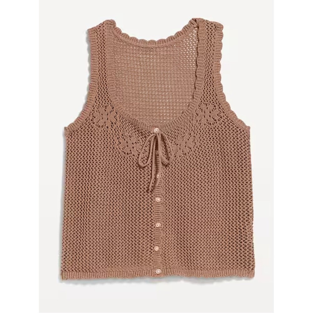 Old Navy Sleeveless Seaside Cotton Crochet Tank Top Size XS